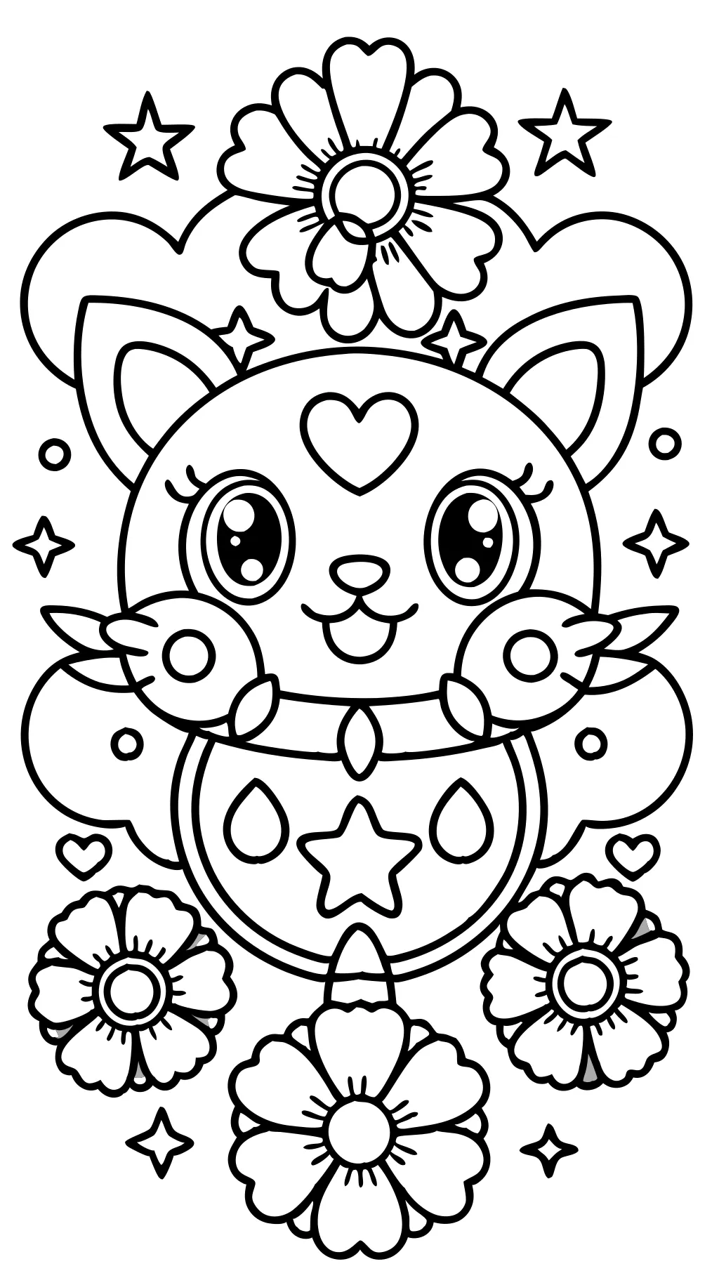 coloriages de motif mignon